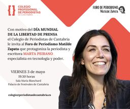 Conferencia de Marta Peirano con motivo del Día Mundial de la Libertad de Prensa
