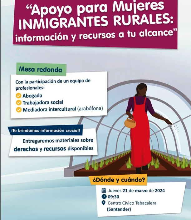 Jornada “Apoyo para Mujeres Inmigrantes Rurales - Santander Creativa