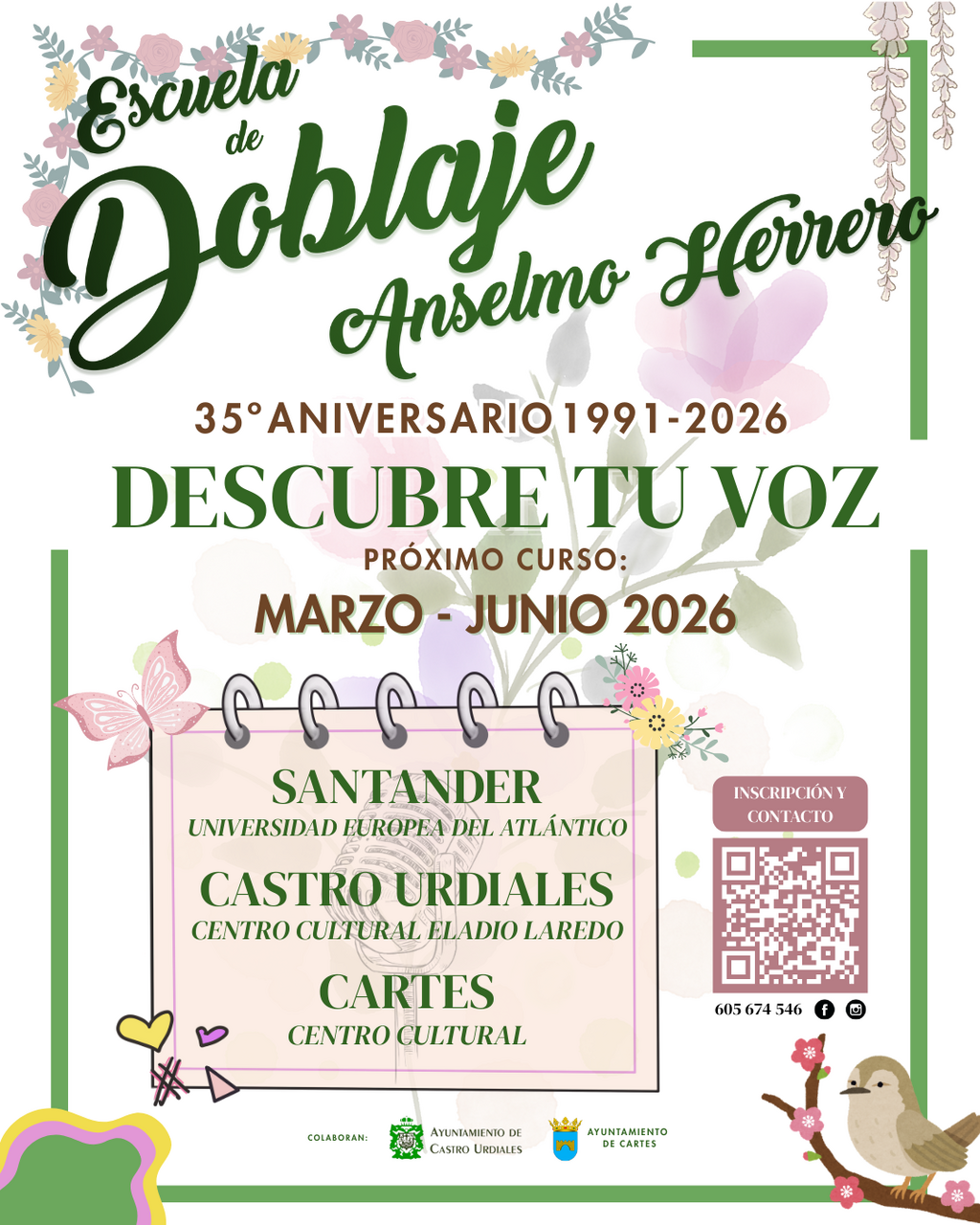 Descubre tu voz. Cursos cuatrimestrales de la Escuela de Doblaje