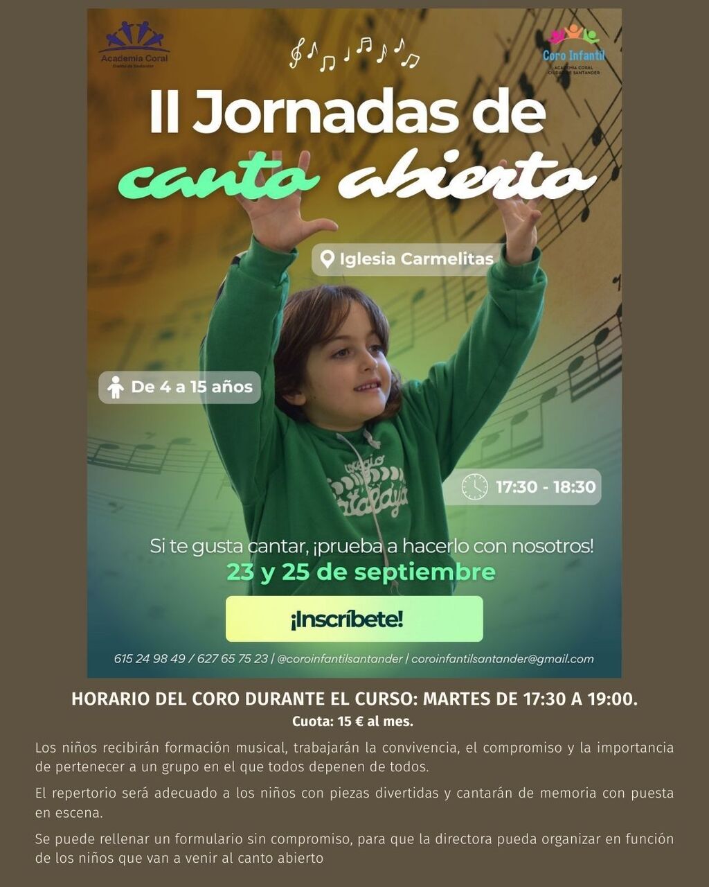Coro infantil de la Academia Coral Ciudad de Santander