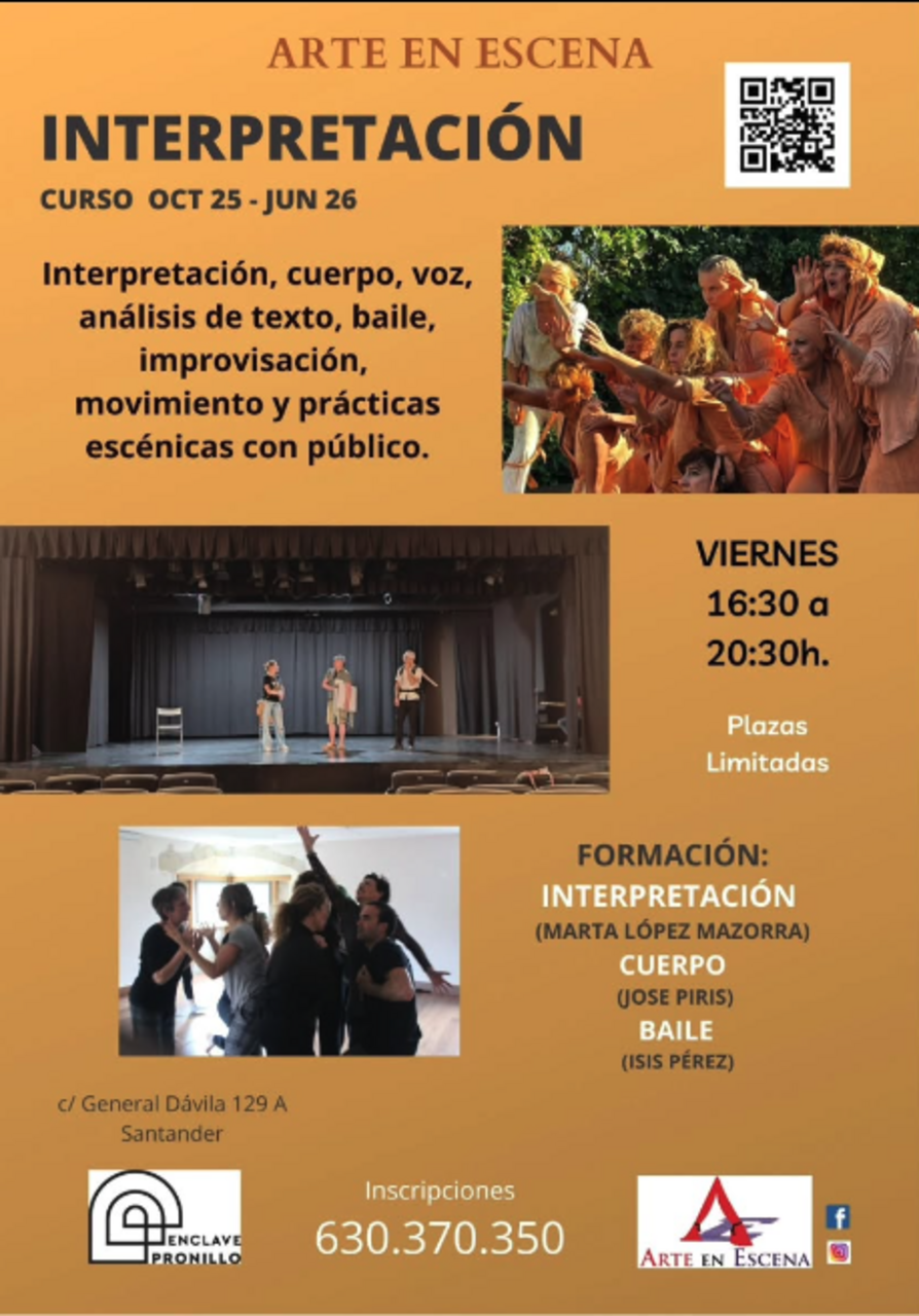 Curso de interpretación, cuerpo y baile con Arte en Escena