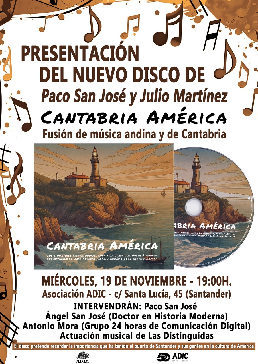 Presentación del nuevo disco de Paco San José y Julio Martínez, "Cantabria América"