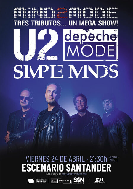 Mind2Mode Show. Tributos a Simple Minds, U2 y Depeche Mode