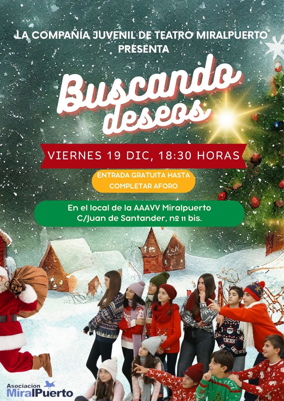 La compañía juvenil de teatro Miralpuerto presenta la obra "Buscando deseos"