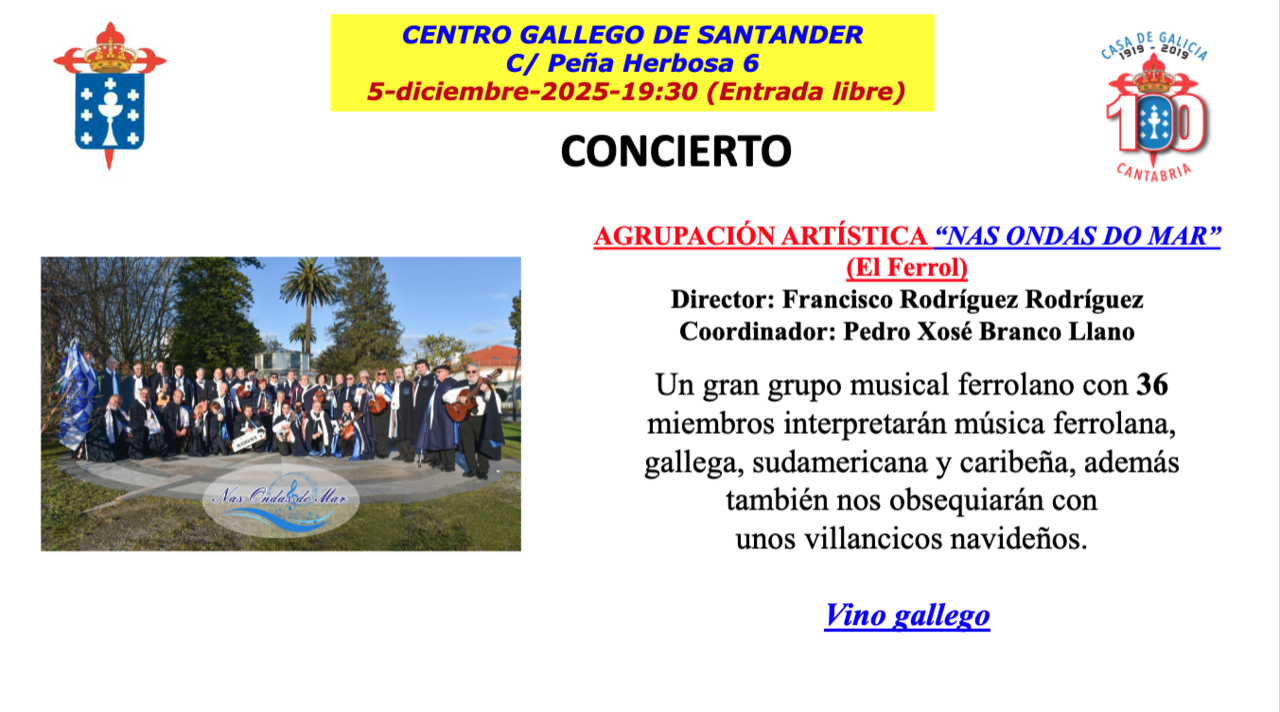 Actuación de la agrupación musical Nas Ondas Do Mar