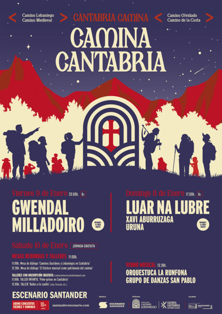 Uruna, Xabi Aburruzaga y Luar Na Lubre cierran el festival folk "Cantabria Camina, Camina Cantabria"