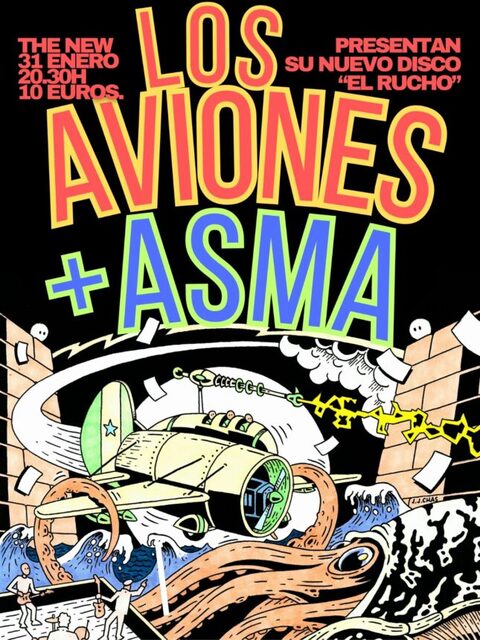 Los Aviones y Asma en concierto