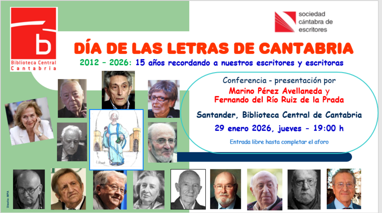 Día de las Letras de Cantabria: 15 años recordando a nuestros escritores y escritoras