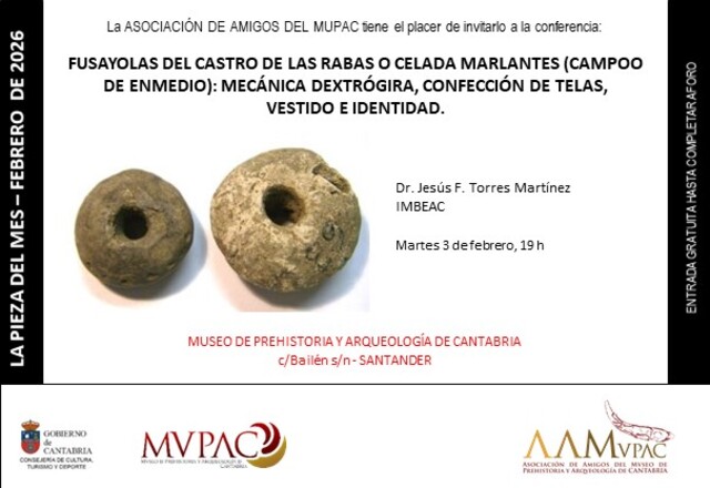 Pieza del Mes en el MUPAC: Fusayolas del Castro de las Rabas o Celada Marlantes (Campoo de Enmedio)