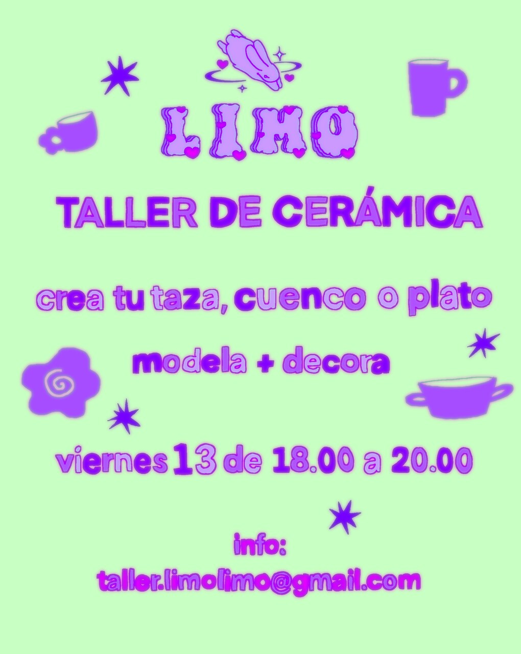 Taller de cerámica: crea tu taza, cuenco o plato