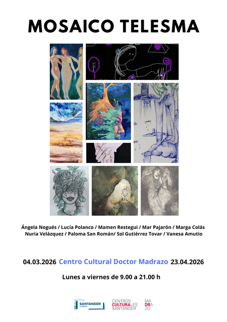 Exposición colectiva "Mosaico Telesma", mujeres en el arte