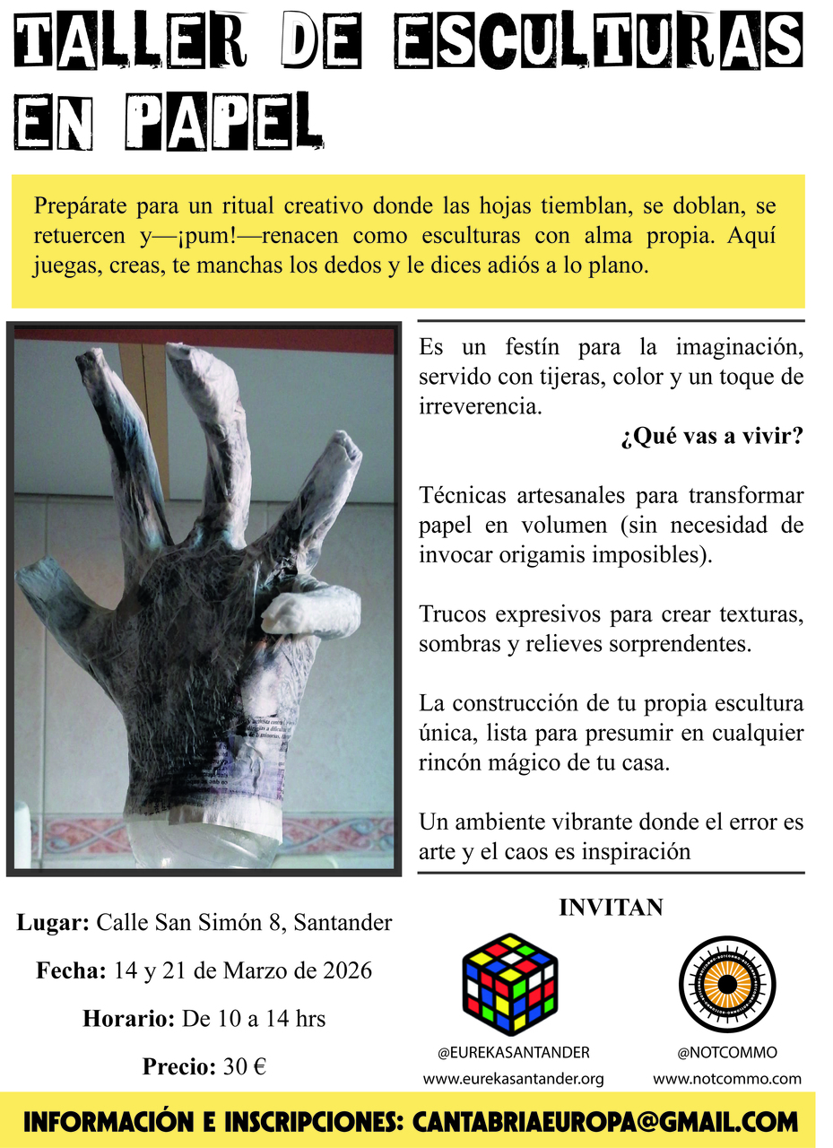 Taller de esculturas en papel, por Sol Abreu