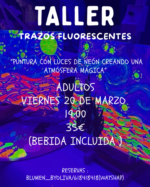 "Trazos fluorescentes", taller para adultos