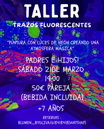 "Trazos fluorescentes", taller para padres e hijos