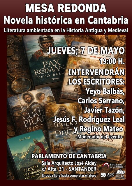 Mesa redonda: “Novela histórica en Cantabria. Literatura ambientada en la Historia Antigua y Medieval”