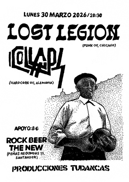 Producciones Tudancas presenta a Lost Legion y Collaps