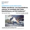 "Saber perdonar. Los bacaladeros vascos, el combate del Cabo Machichaco y el CN Calderón", por Luis Jar