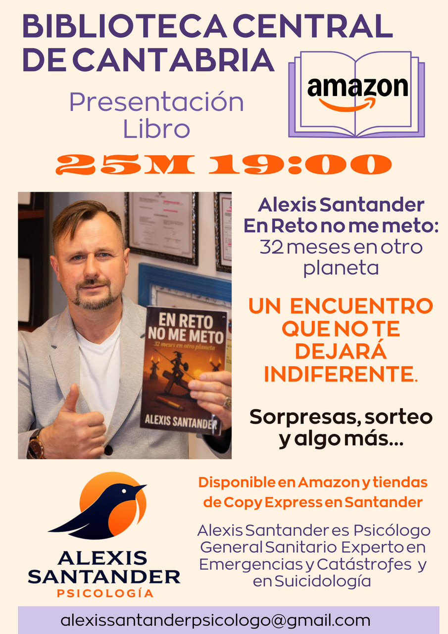 Alexis Santander presenta el libro  “En reto no me meto: 32 meses en otro planeta”