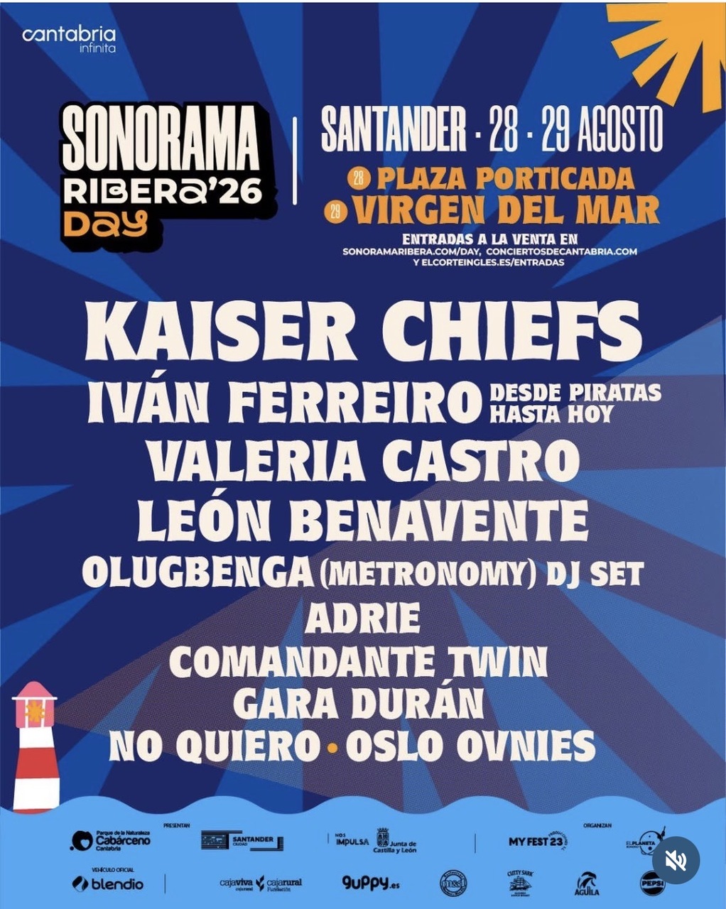 Sonorama Day 2026: Kaiser Chiefs, Iván Ferreiro, Valeria Castro 