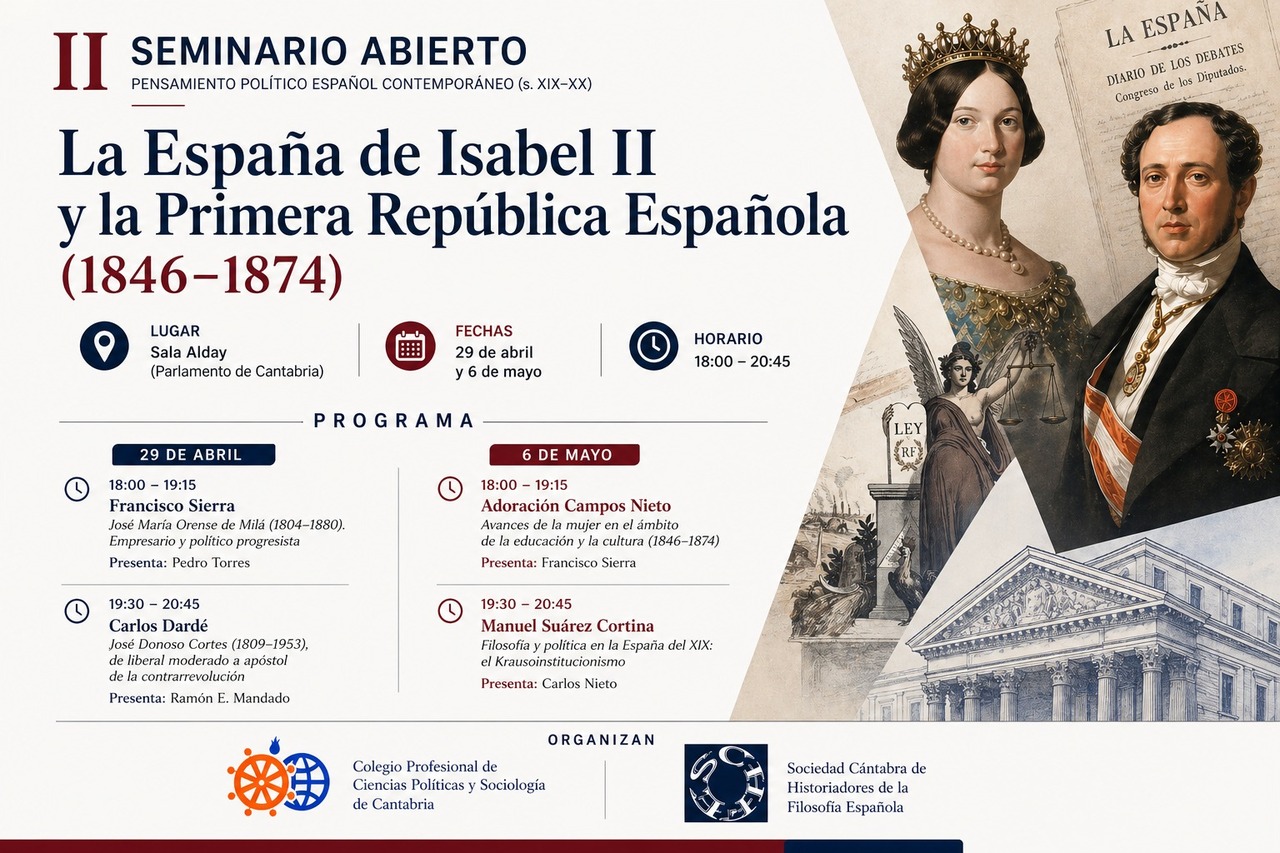 II Seminario abierto. Pensamiento político español contemporáneo: "La España de Isabel II y la Primera República Española (1846-1874)"