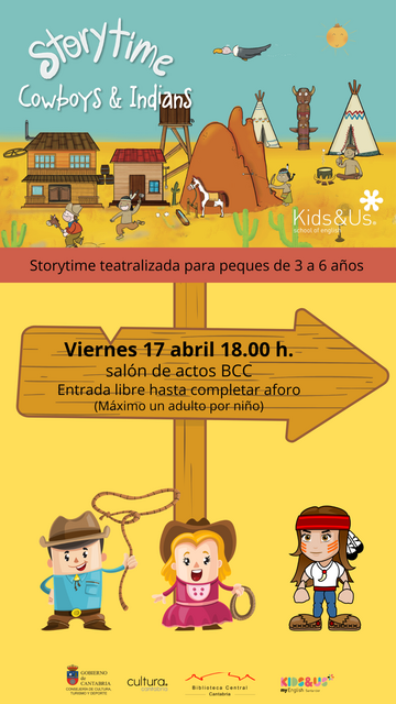 "Cowboys & Indians", storytime teatralizada 