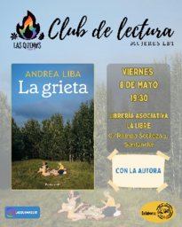 Club de lectura Las Quimas, para mujeres LBT: "La Grieta", de Andrea Liba