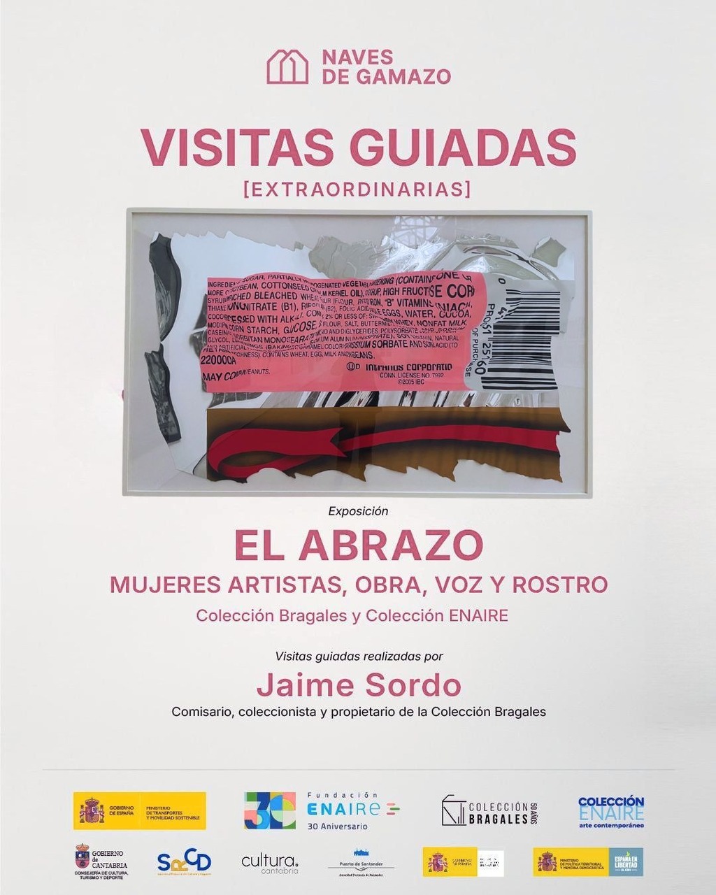 Visitas guiadas por Jaime Sordo a la exposición "El abrazo. Mujeres artistas, obra, voz y rostro"