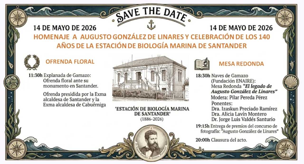 Homenaje a Augusto González de Linares y los 140 años de la Estación de Biología Marina