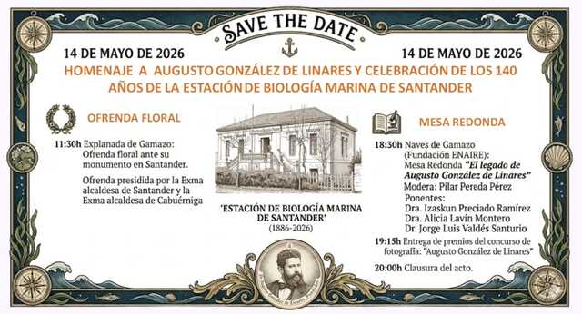 Homenaje a Augusto González de Linares y los 140 años de la Estación de Biología Marina