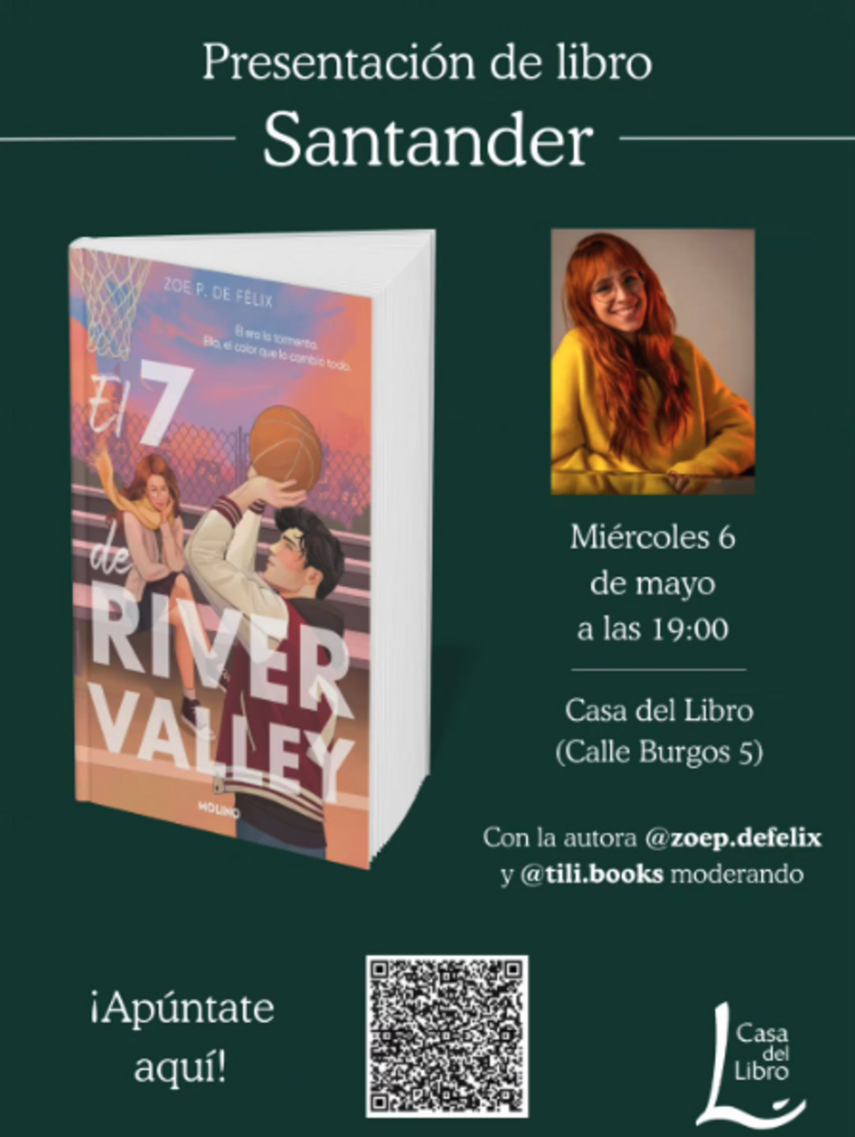Presentación de la novela "El 7 de River Valley", con su autora