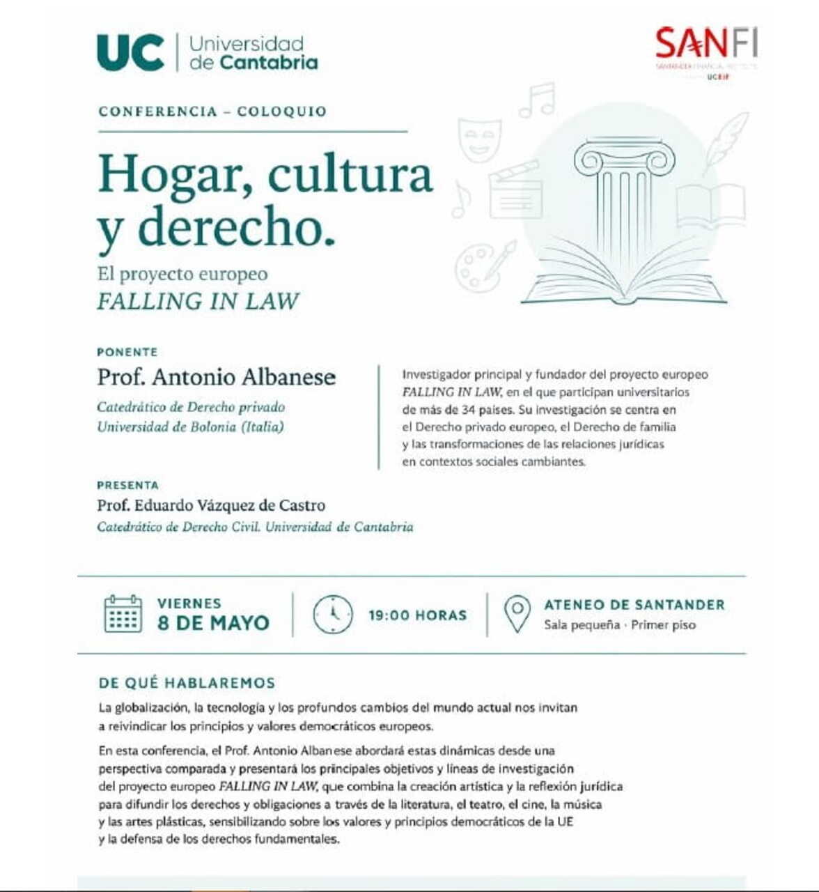 "Hogar, cultura y derecho", conferencia-coloquio con Antonio Albanese