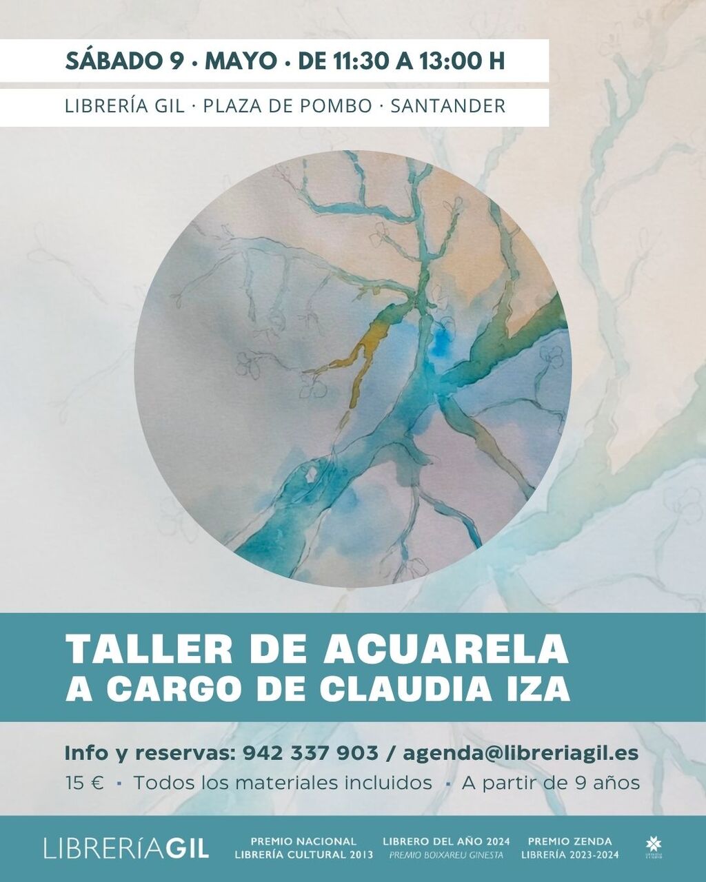 Taller de acuarela a cargo de Claudia Iza