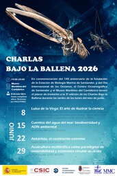 Charlas Bajo la Ballena: "Cuentos del agua del mar: biodiversidad y ADN ambiental"