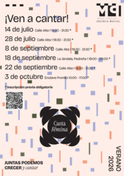 "Canta fémina", encuentro de canto efímero y armonías vocales femeninas