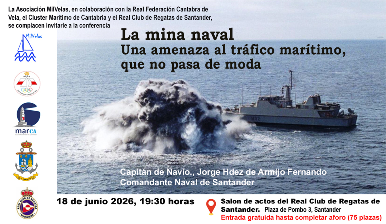 "La mina naval, una amenaza al tráfico marítimo que no pasa de moda", charla