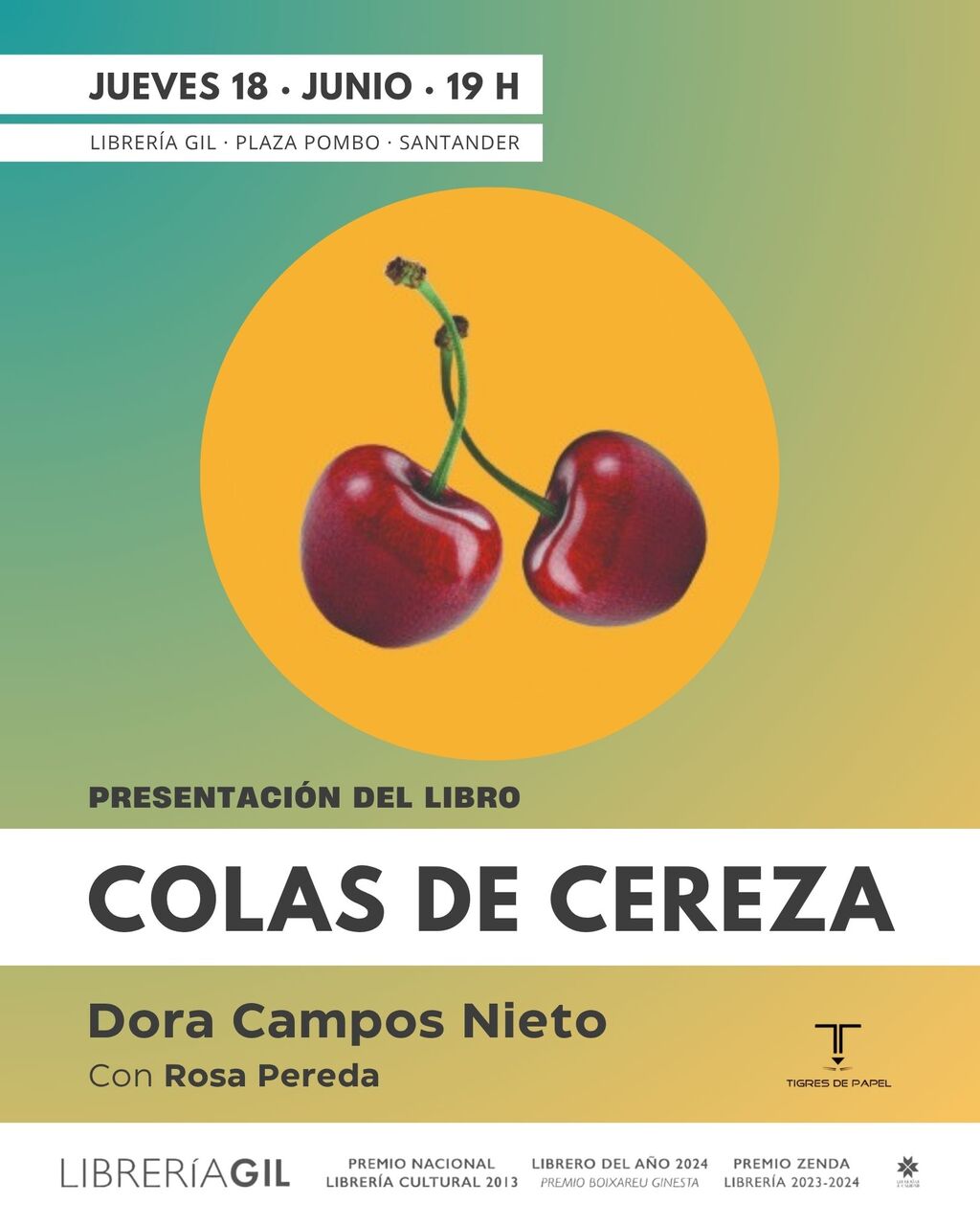 Dora Campos presenta su poemario "Colas de cereza"