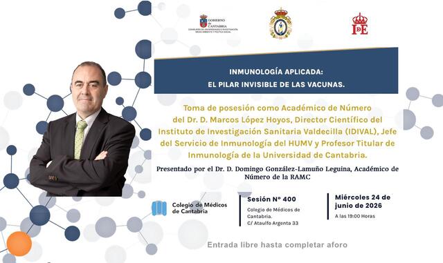 "Inmunología aplicada: el pilar invisible de las vacunas", por Marcos López Hoyos