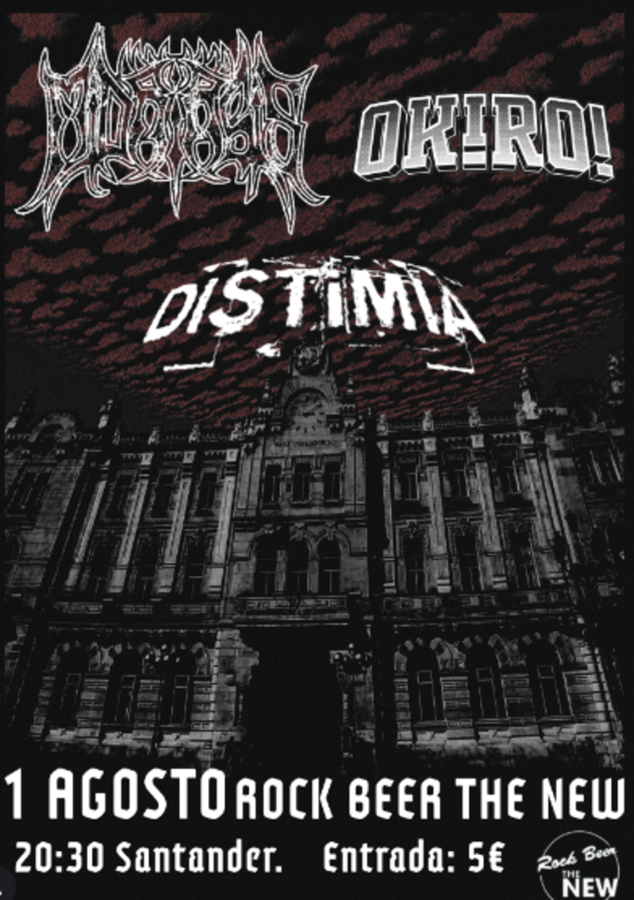 Conciertos de las bandas Midriasis, Distimia y Okiro