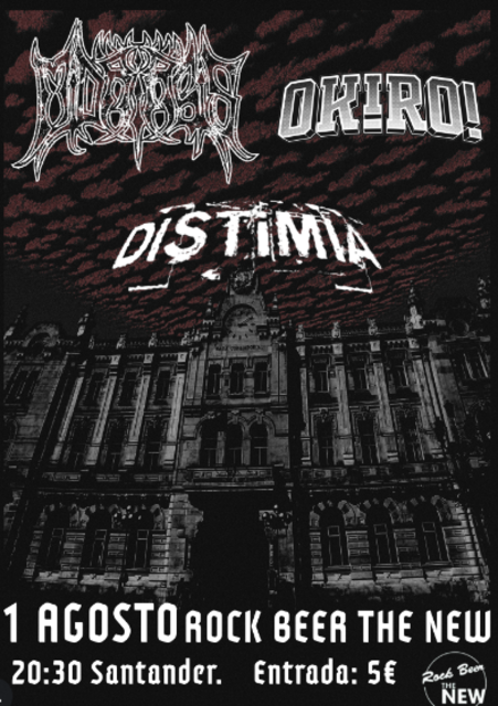 Conciertos de las bandas Midriasis, Distimia y Okiro