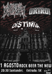 Conciertos de las bandas Midriasis, Distimia y Okiro