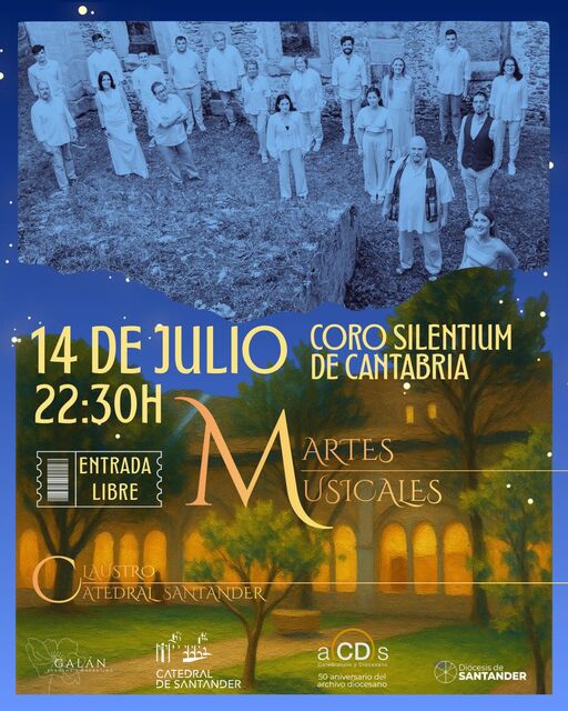 Martes Musicales en el Claustro de la Catedral: Coro Silentium de Cantabria