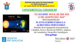 "El eclipse total de sol del 12 de agosto del 2026", conferencia