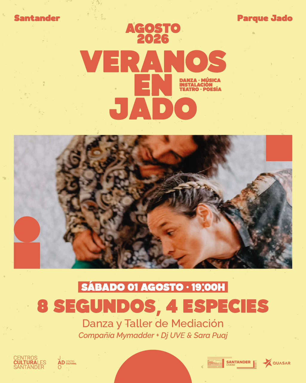 "8 segundos, 4 especies", de Mymadder. Danza y taller de mediación