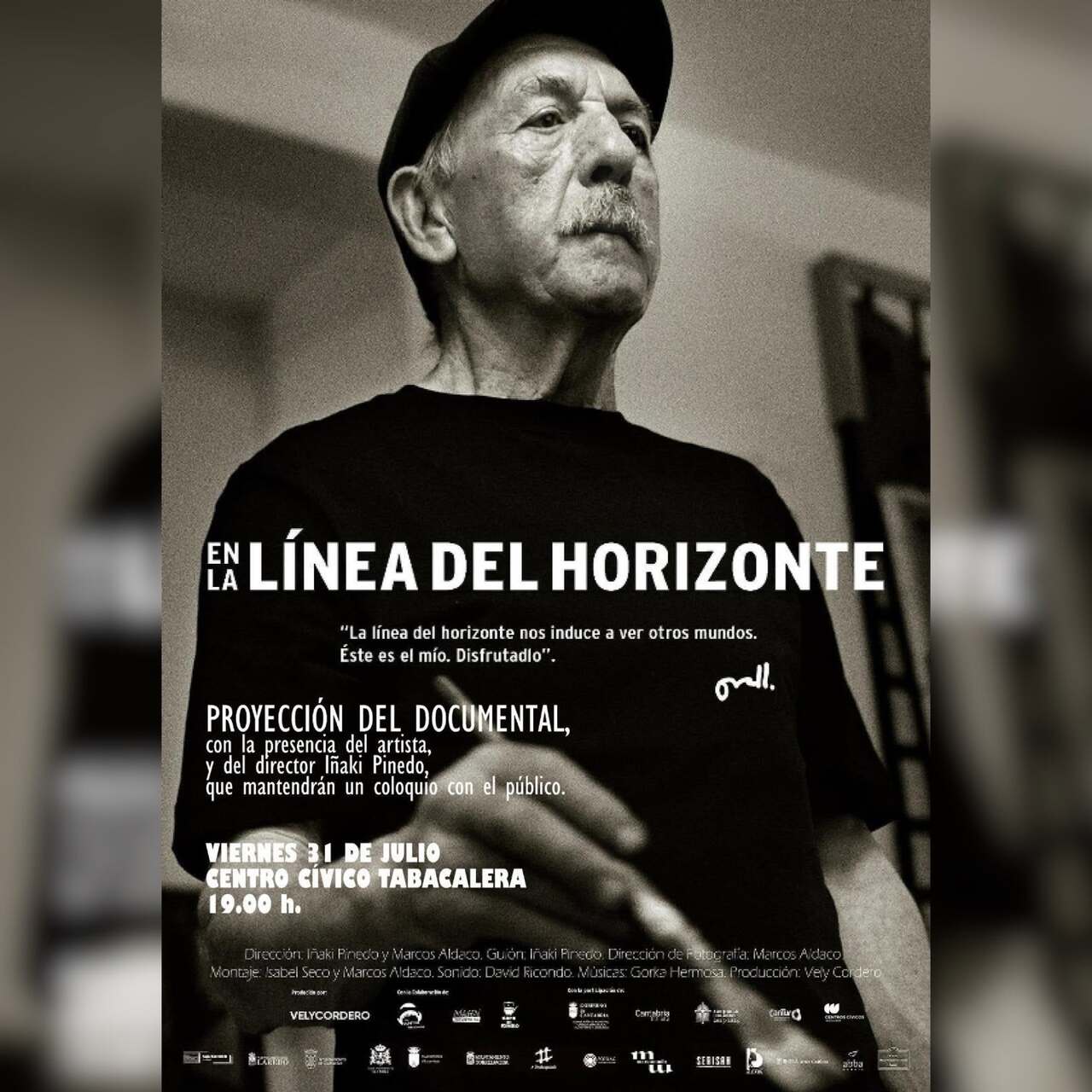 Proyección del documental "En la línea del horizonte", con presencia del artista y el director