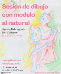 Sesión de dibujo con modelo al natural