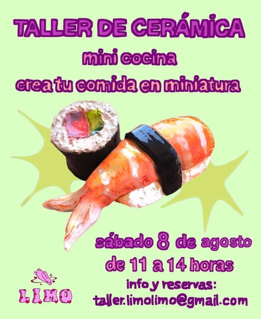 Taller de cerámica "Mini cocina". Crea tu comida en miniatura