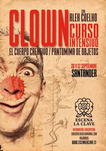 Curso Intensivo "El Cuerpo Creativo / Pantomima de Objetos y comedia física en la Impro y el Clown"