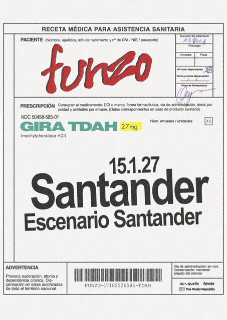 Funzo en concierto presentando su nuevo álbum "TDAH"