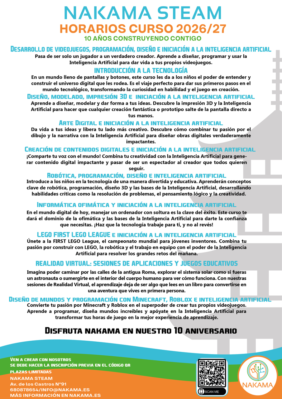 Cursos de Tecnología con Nakama Steam
