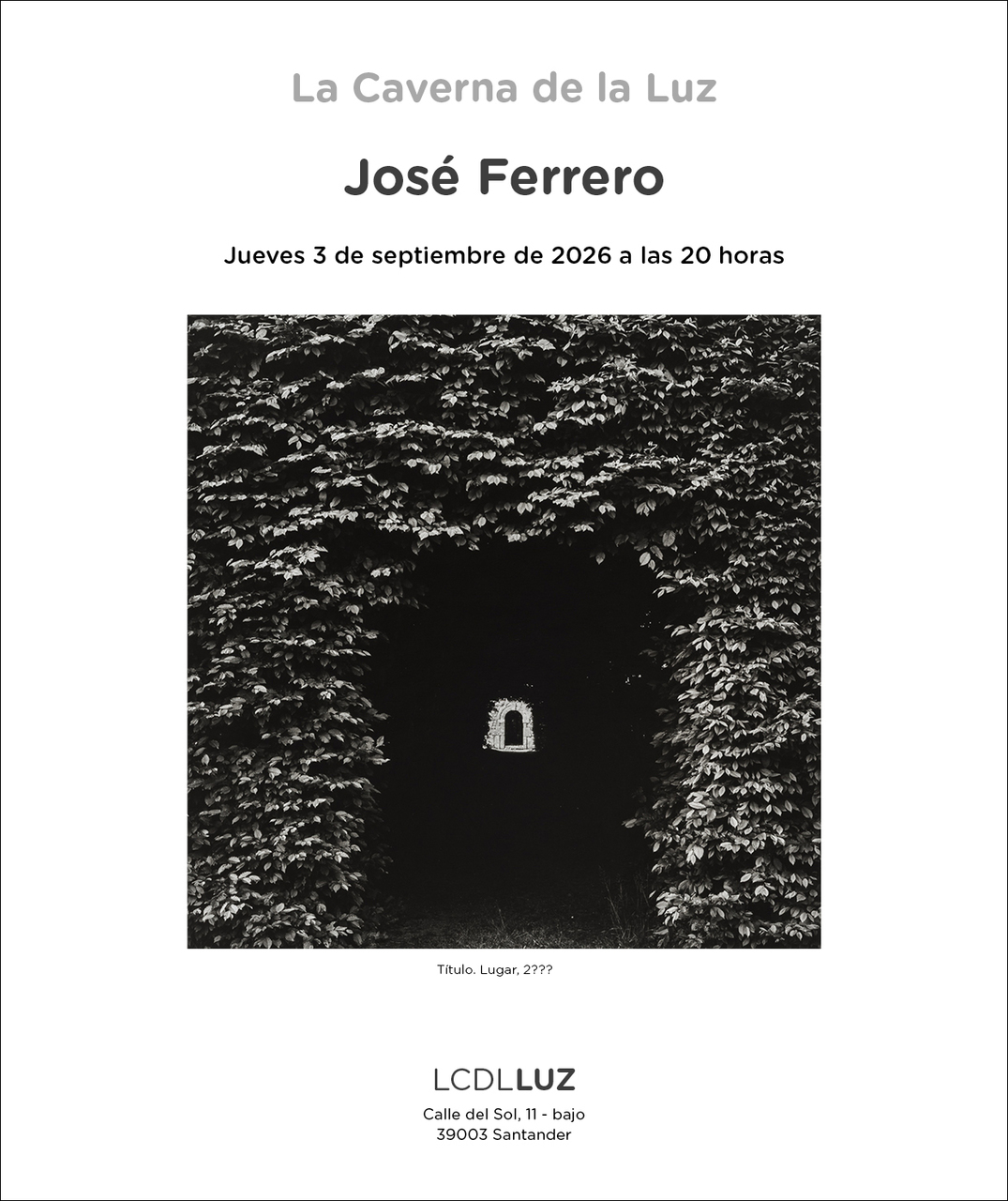 José Ferrero, protagonista este mes en La Caverna de la Luz